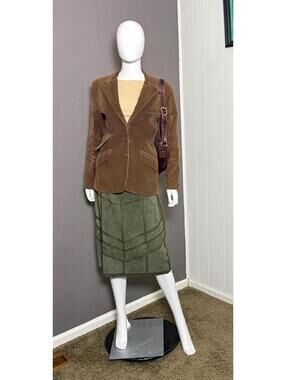 1970's Brown Corduroy Equestrian Blazer from ABVIEN M/L Suede Elbow Patches